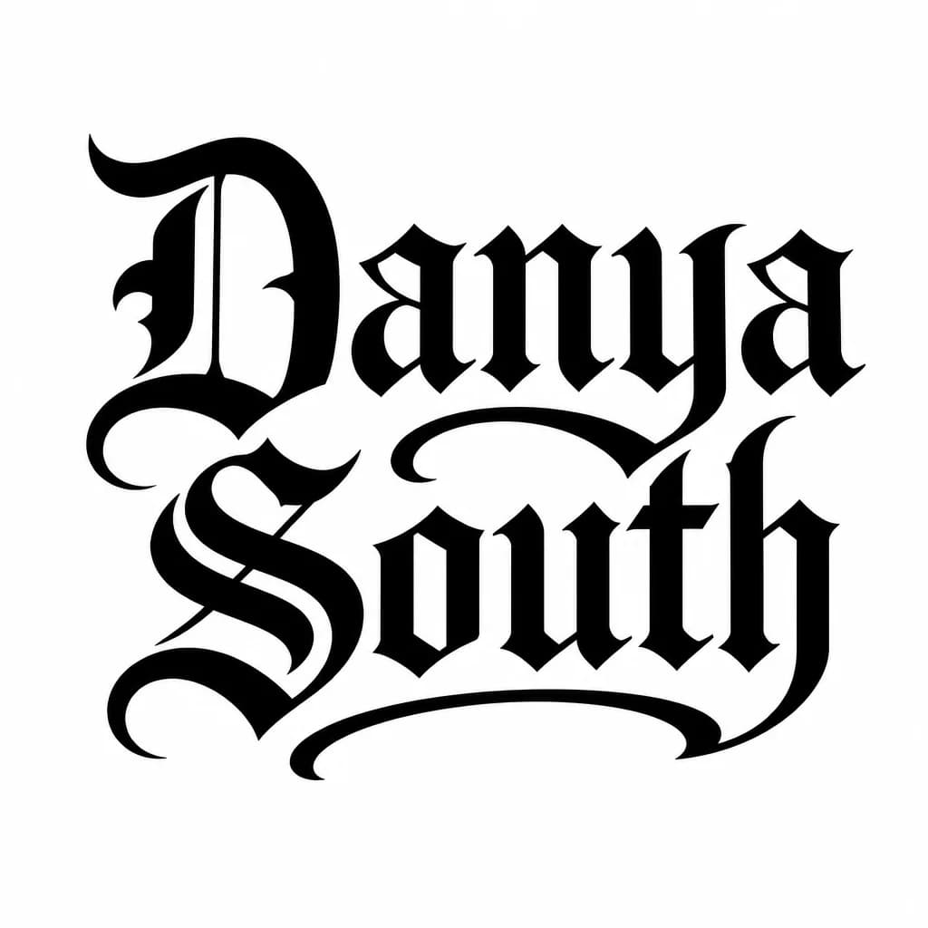 Тату эскиз: Font: Danya South (traditional American tattoo lettering)