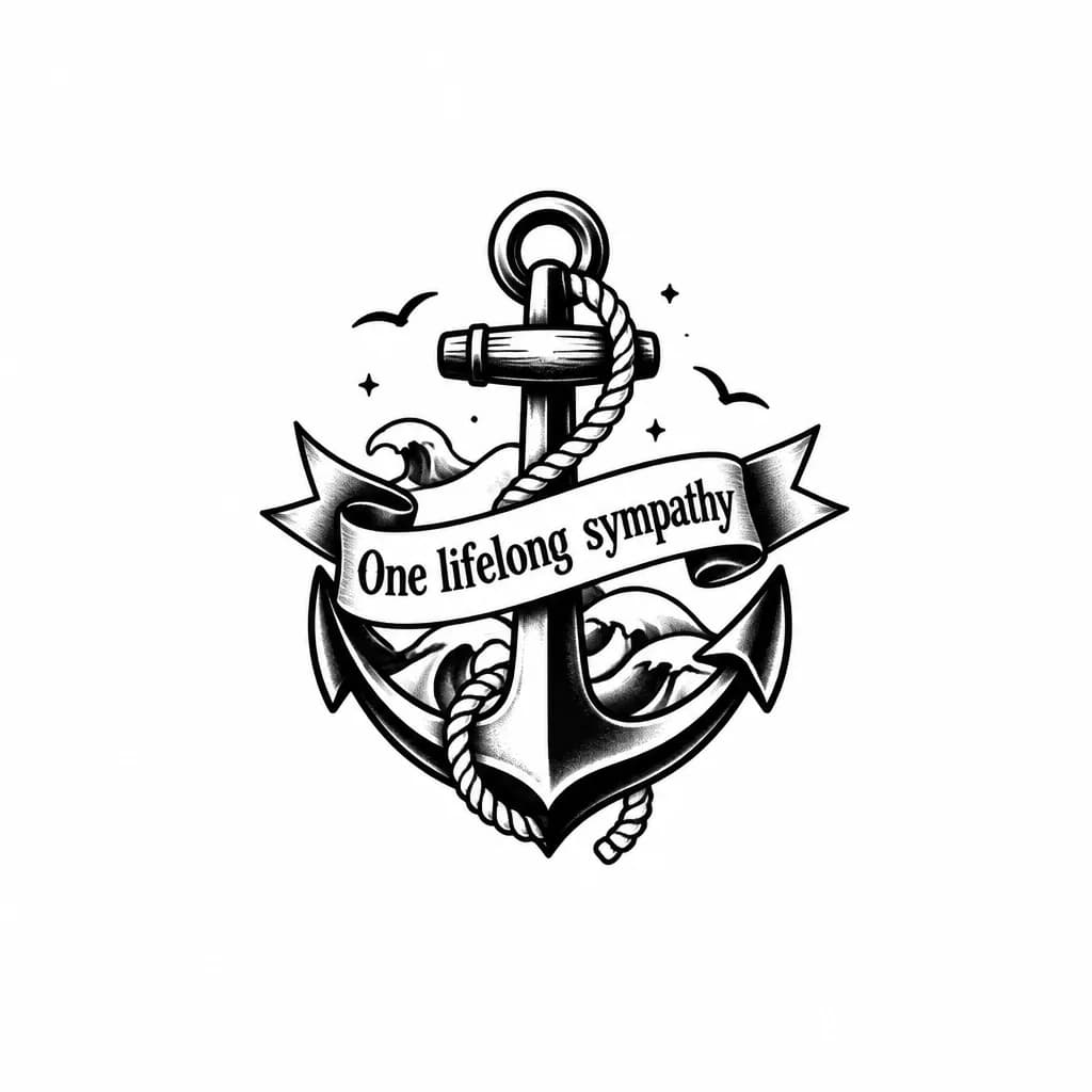 Тату эскиз: One lifelong love сделай мини тату с таким текстом красиво и оформить 