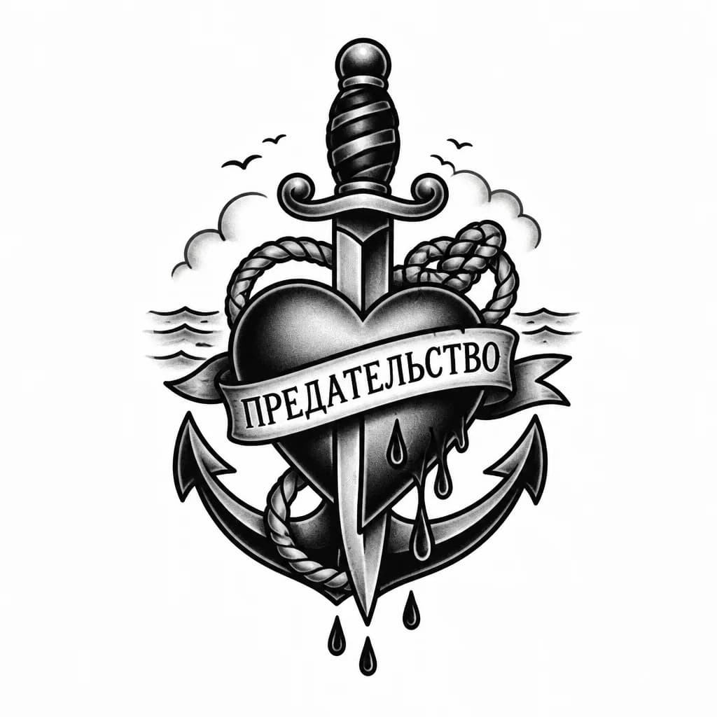 Тату эскиз: Предательство
