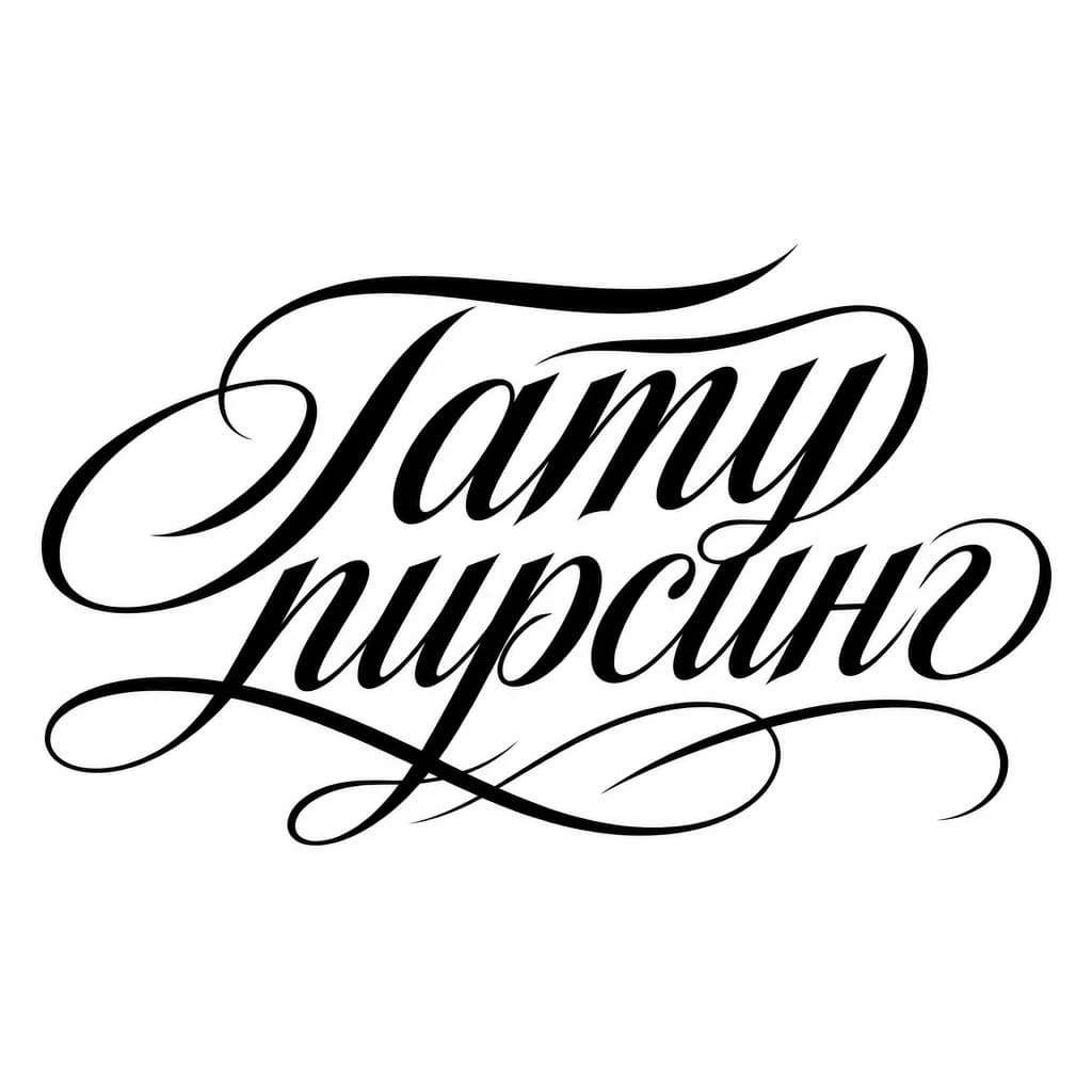 Тату эскиз: Font: Тату & пирсинг (elegant calligraphy)
