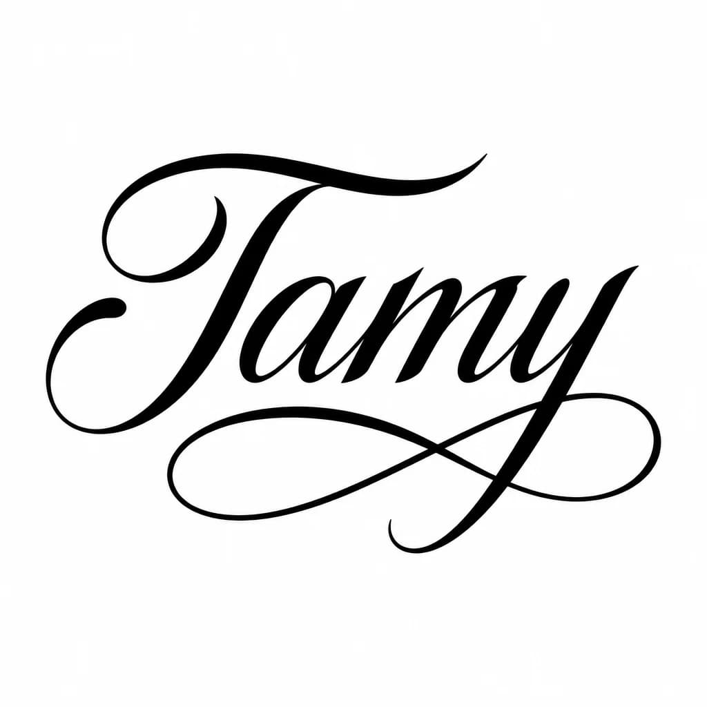 Тату эскиз: Font: Тату  (elegant calligraphy)