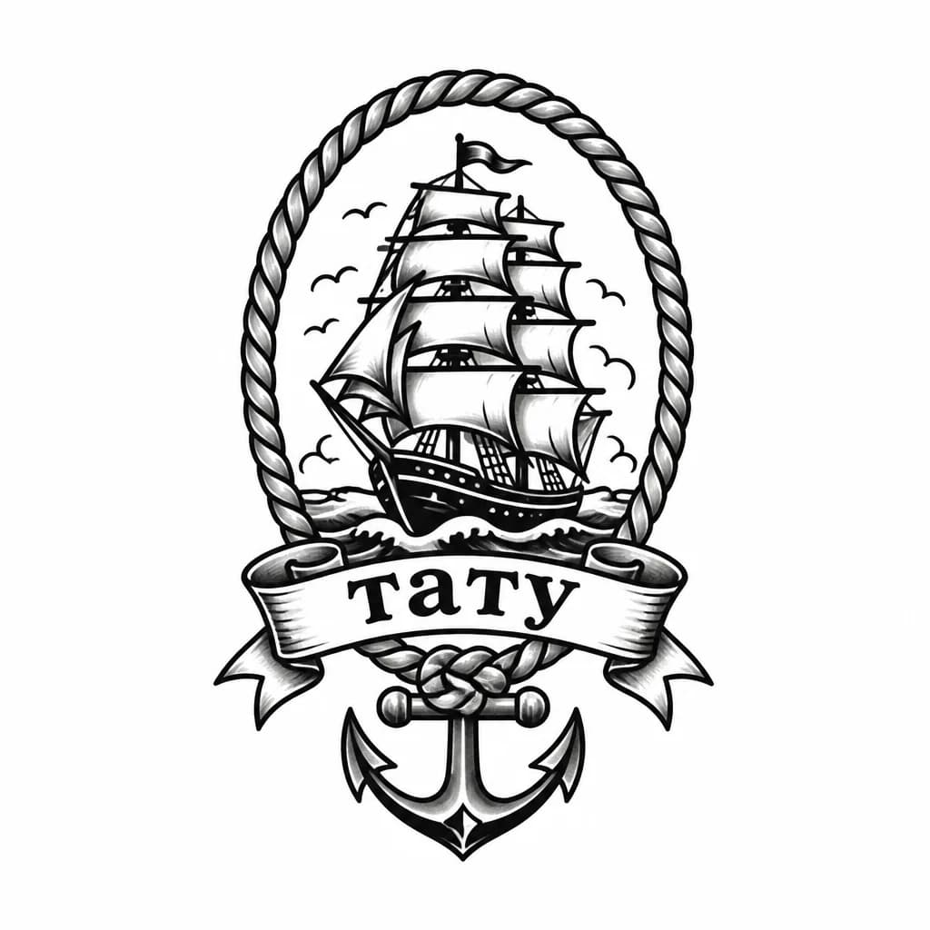 Тату эскиз: надпись "тату" 