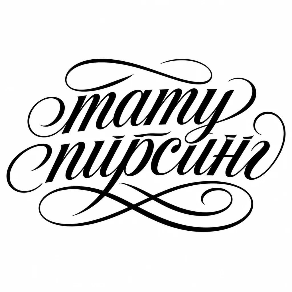 Тату эскиз: Font: тату & пирсинг (elegant calligraphy)