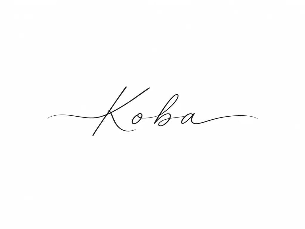Тату эскиз: Просто одно слова Koba 