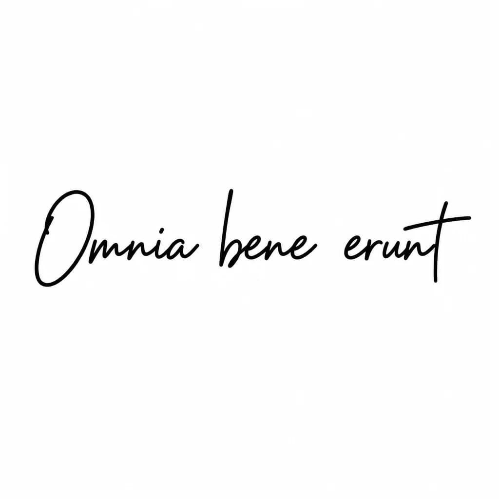 Тату эскиз: Font: Omnia bene erunt (casual handwritten)