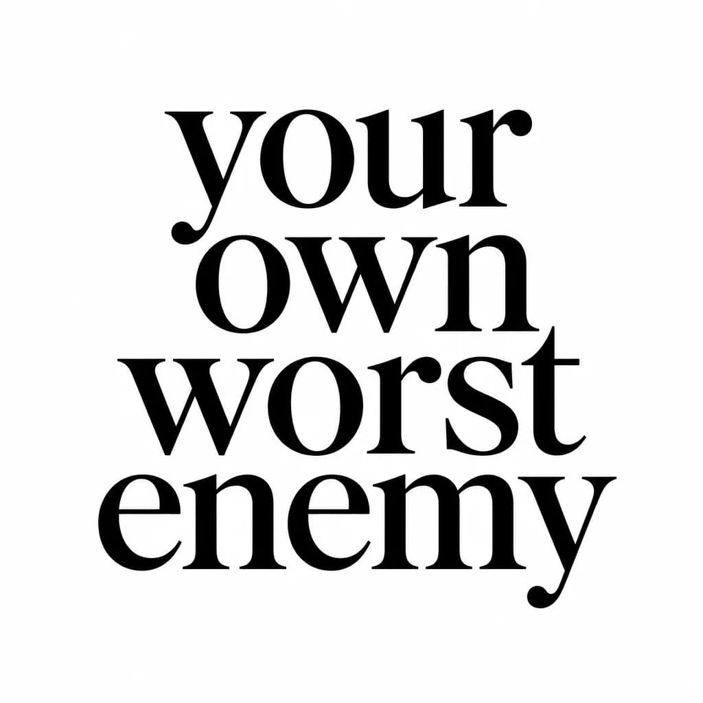 Тату эскиз: Font: your own worst enemy (classic serif)