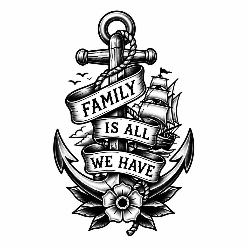 Тату эскиз: Family is all we have