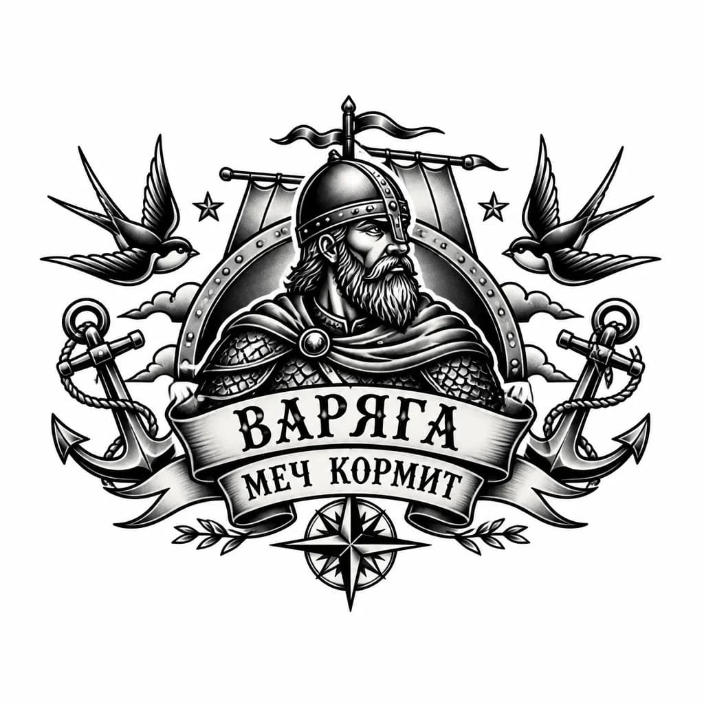 Тату эскиз: Варяг 