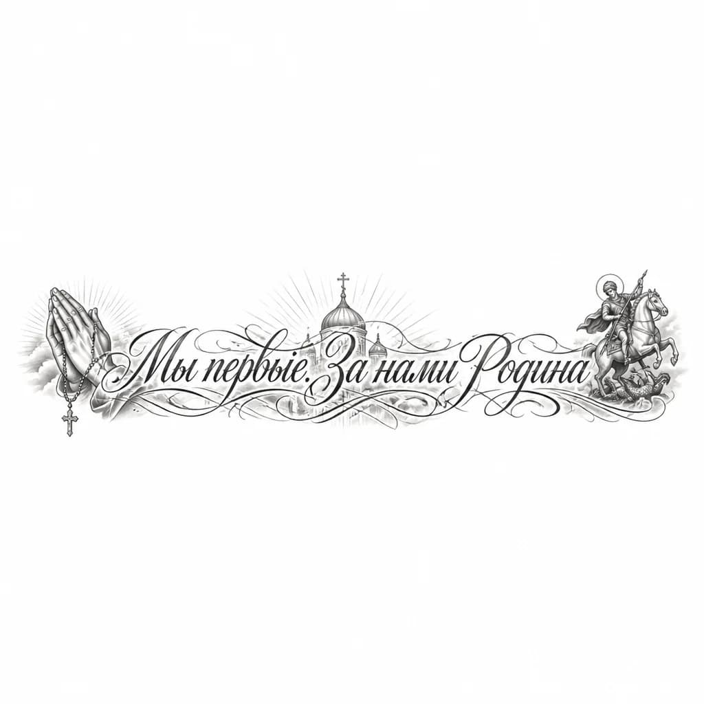Тату эскиз: Просто надпись