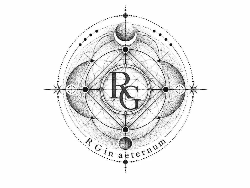 Тату эскиз: R & G in aeternum
