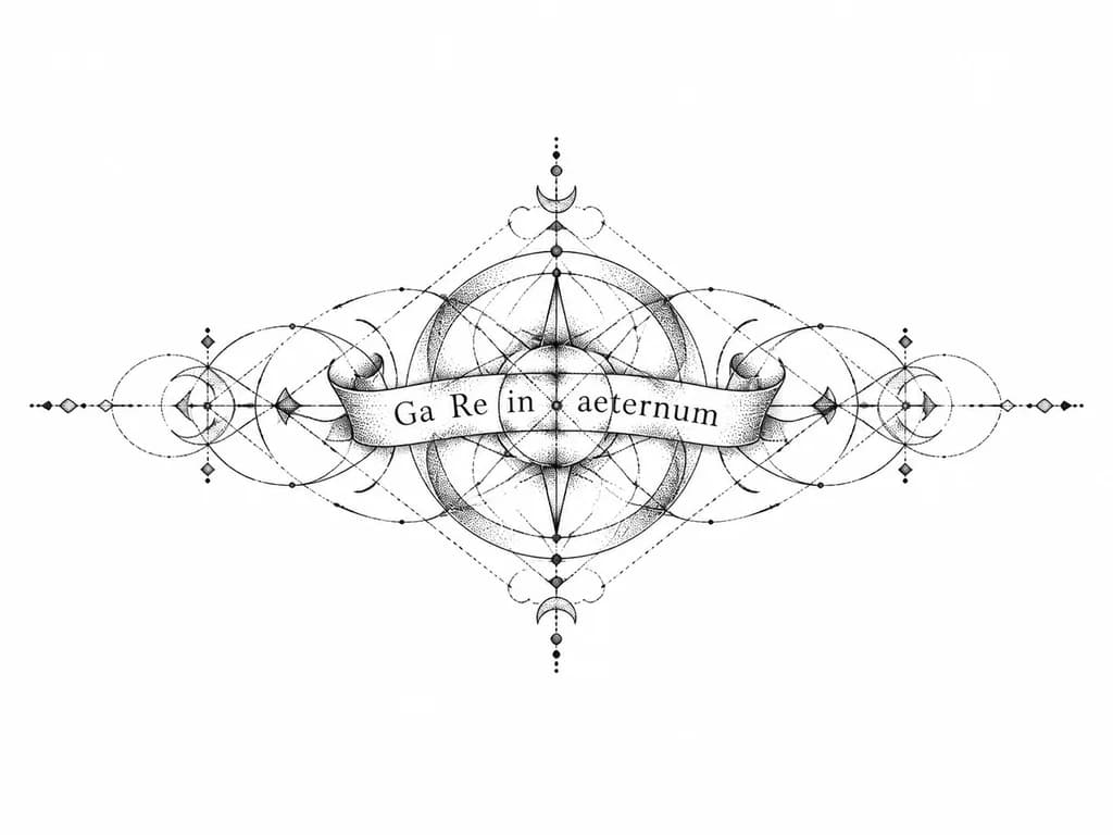 Тату эскиз: Ga & Re in aeternum