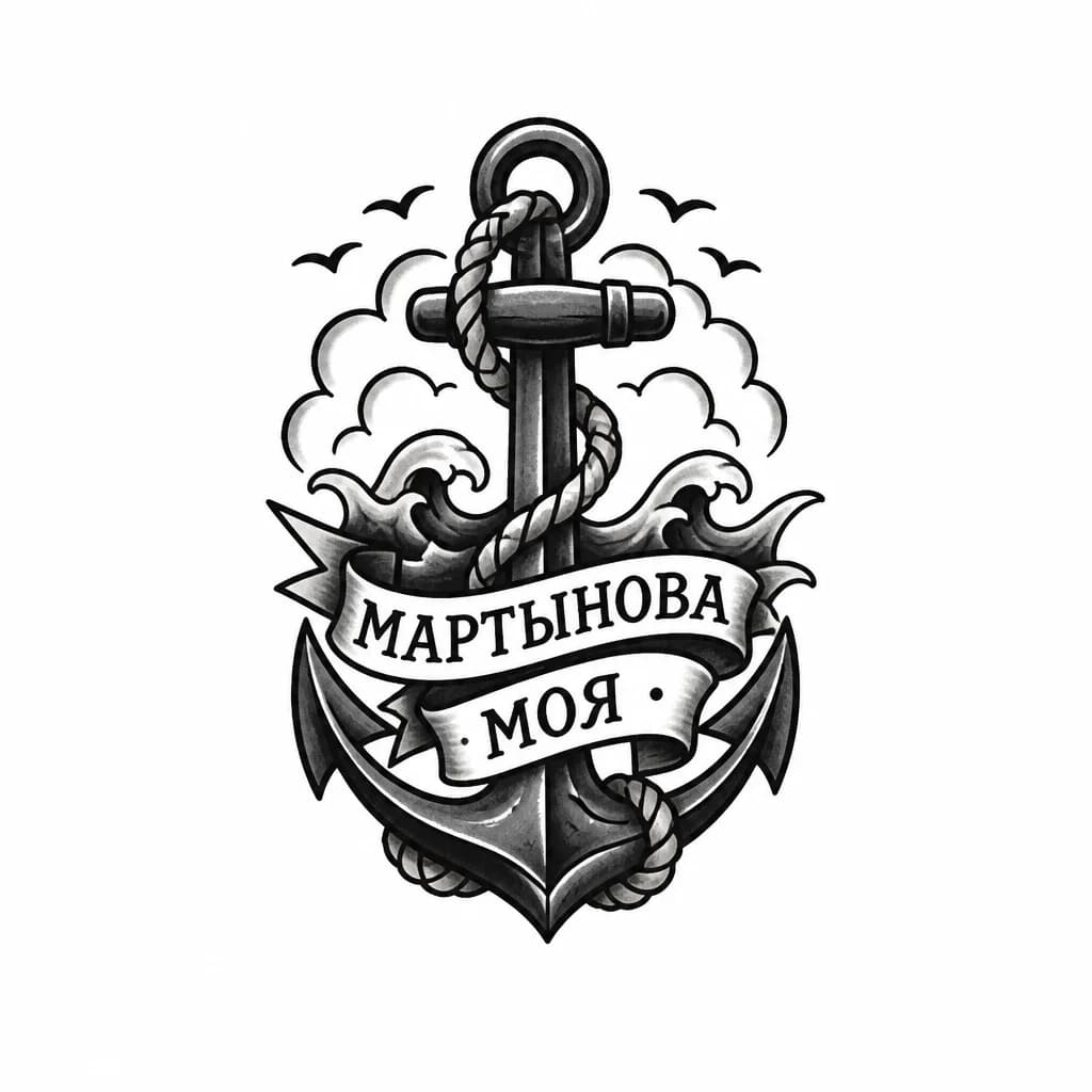 Тату эскиз: На мужской руке 