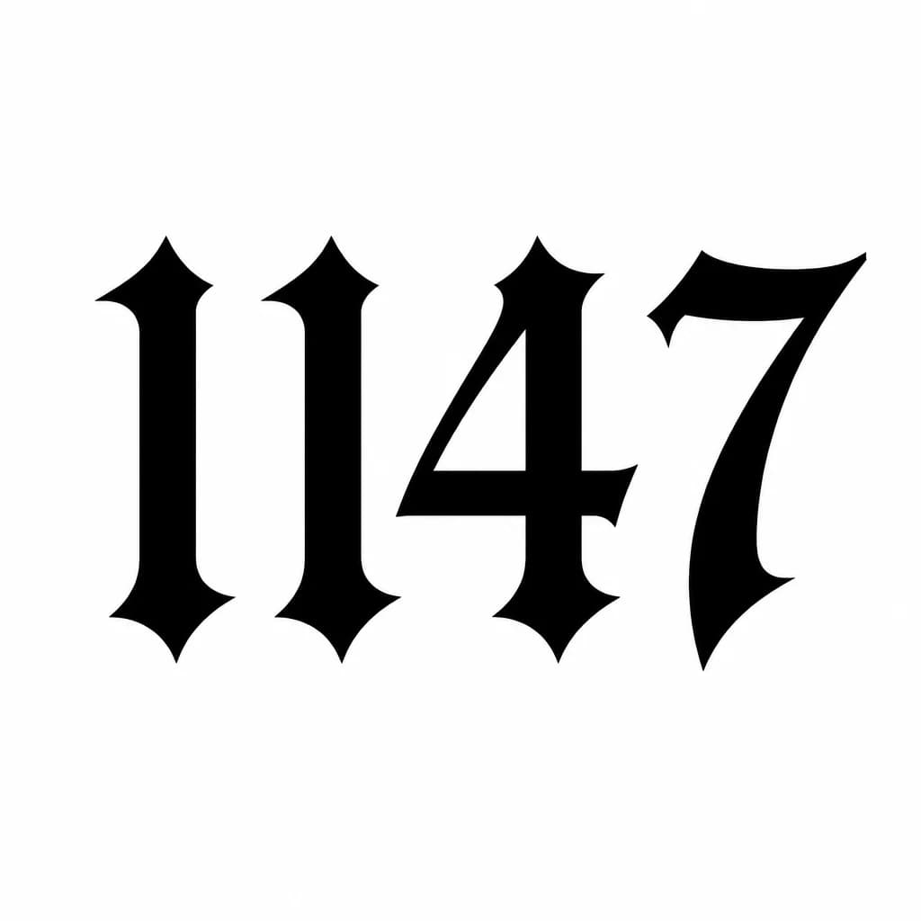 Тату эскиз: Font: 11/47 (gothic dark lettering)