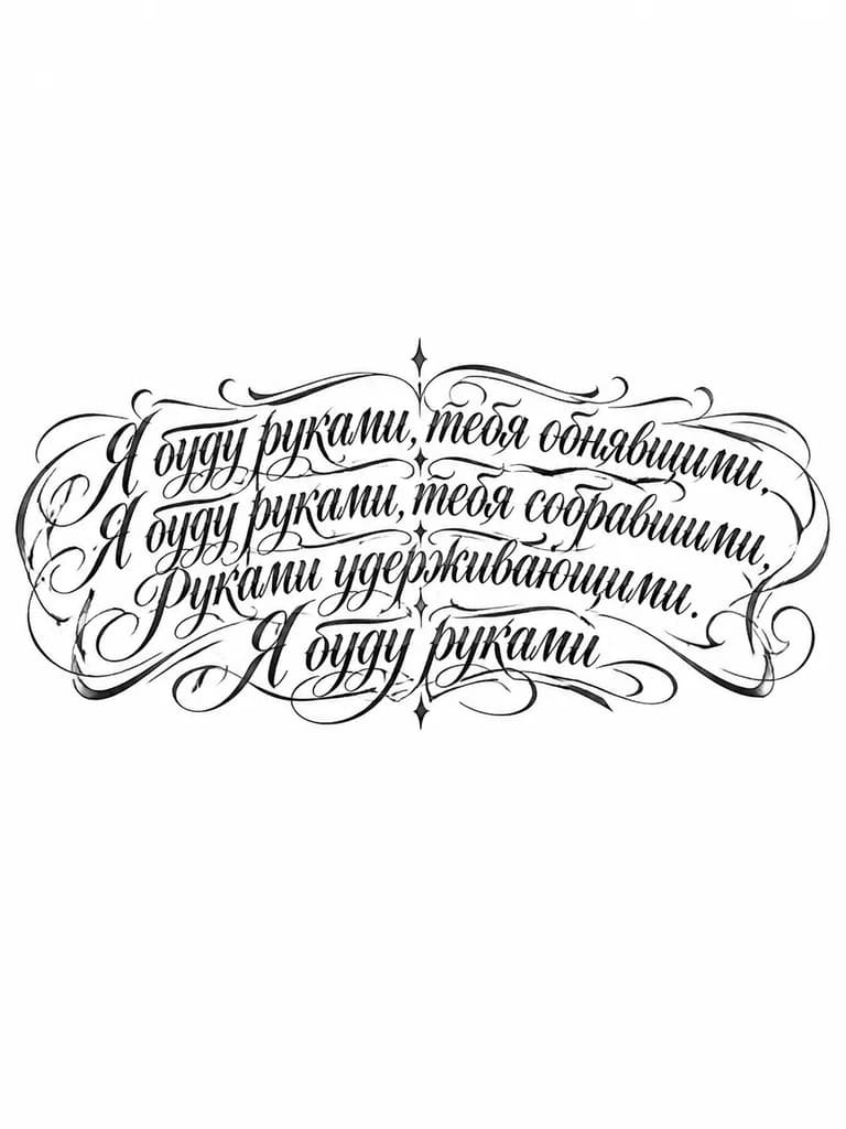 Тату эскиз: Создать эскиз тату с этими словами
