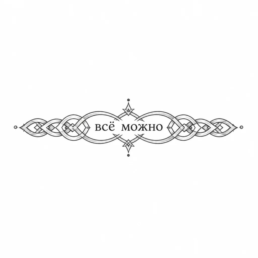 Тату эскиз: Надпись всё можно