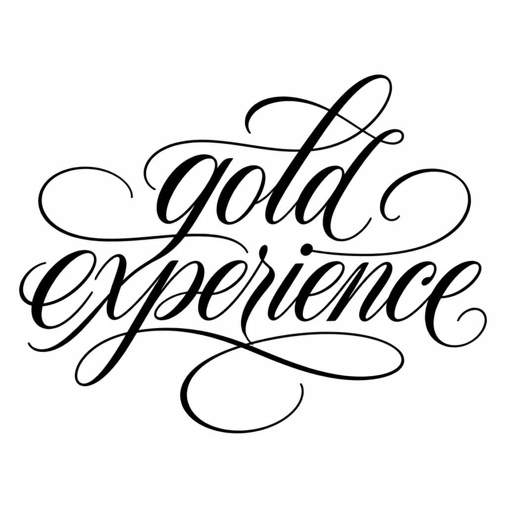 Тату эскиз: Font: gold experience (elegant calligraphy)