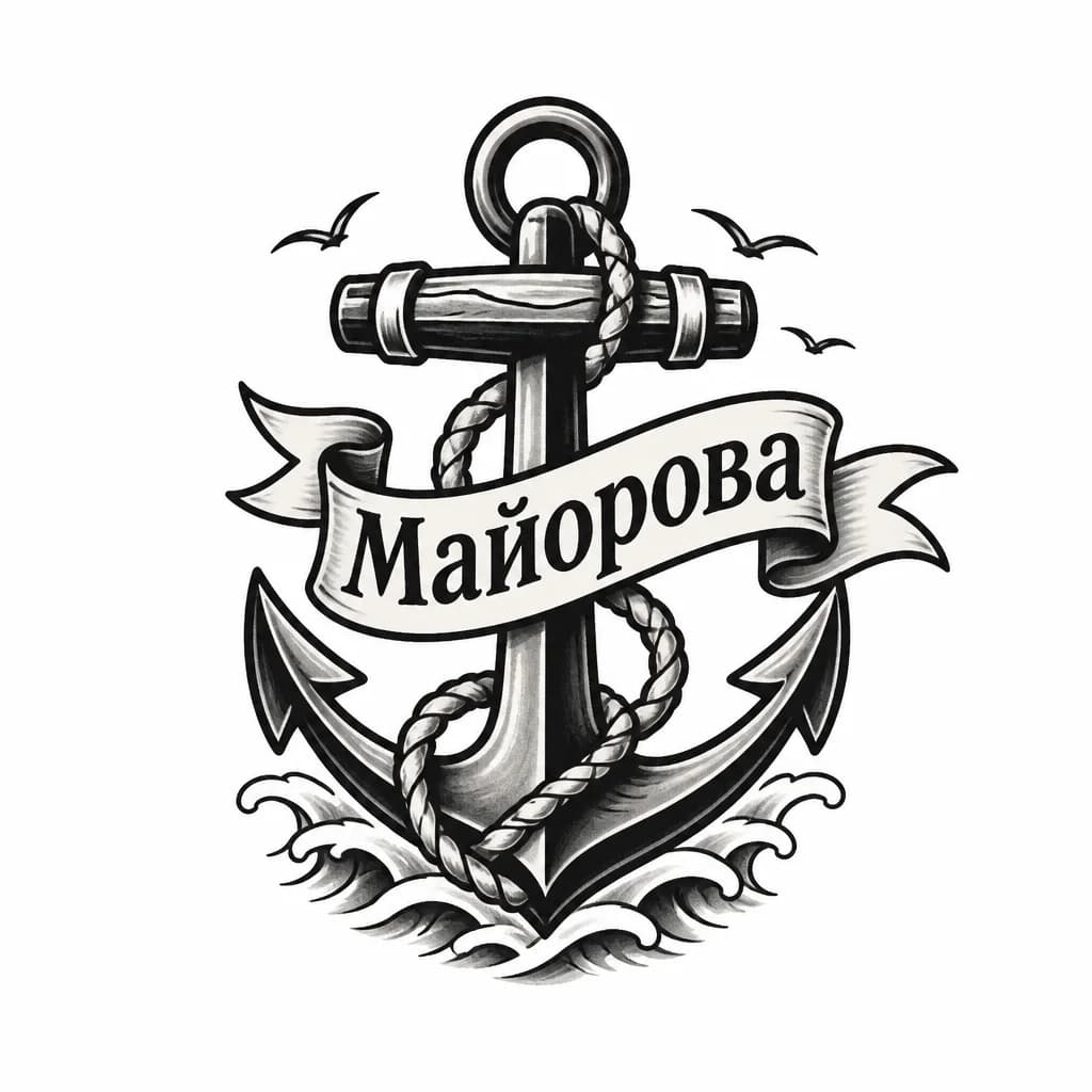 Тату эскиз: создай эскиз со словом Майорова 