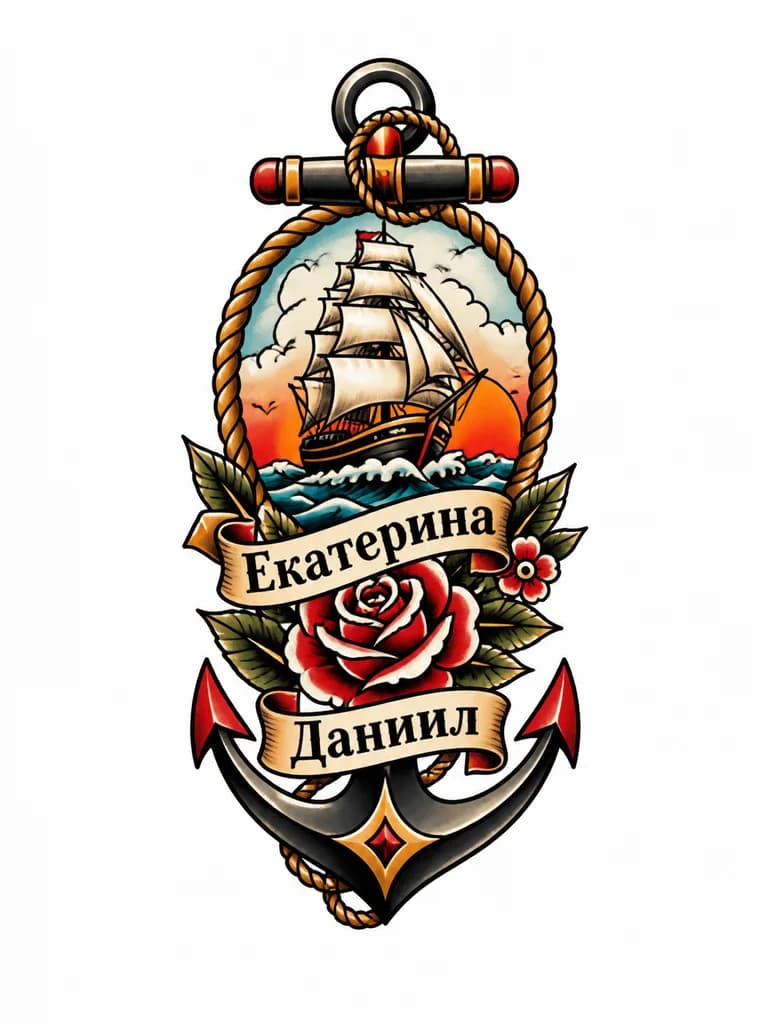 Тату эскиз: Екатерина  Даниил