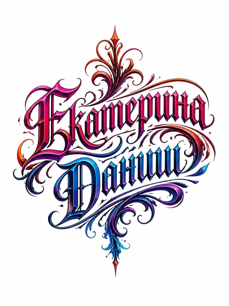 Тату эскиз: Екатерина  Даниил