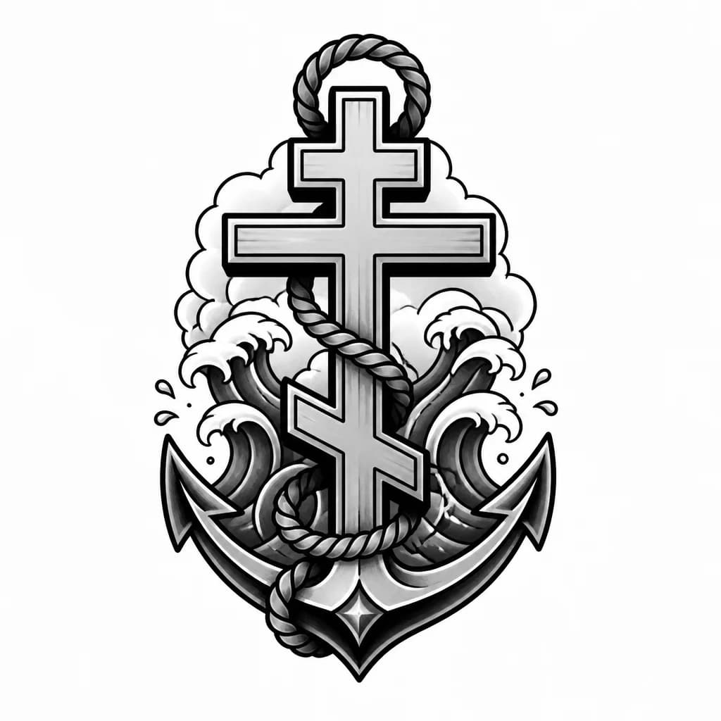 Тату эскиз: Православный крест