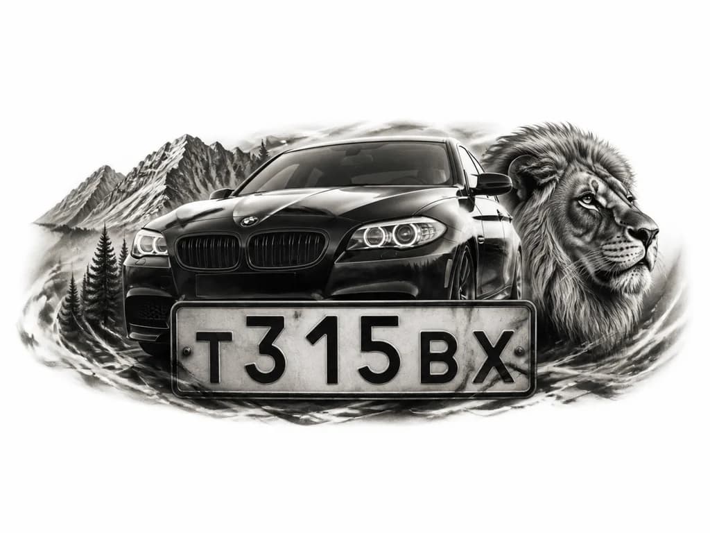 Тату эскиз: "Т315ВХ"