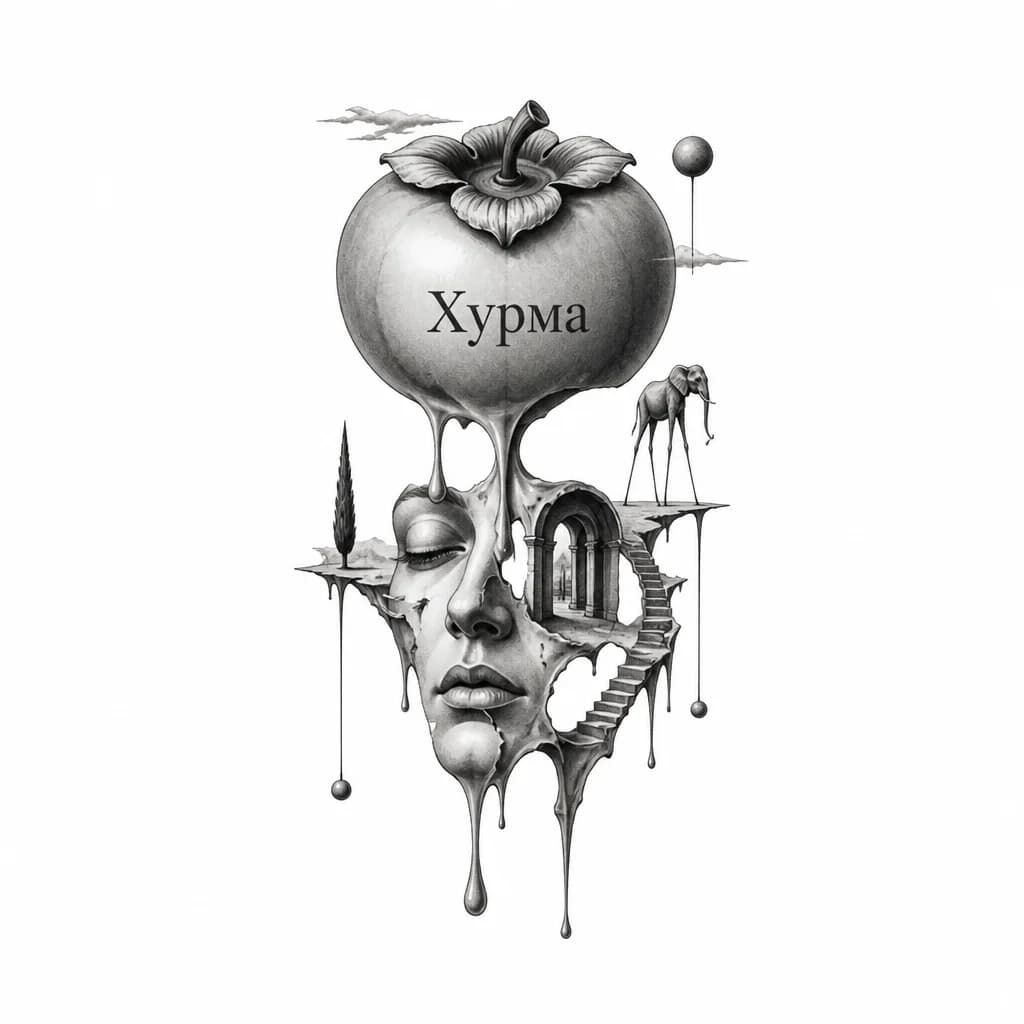 Тату эскиз: Хурма