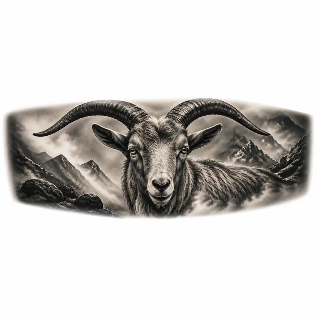 Тату эскиз: Нарисуй goat