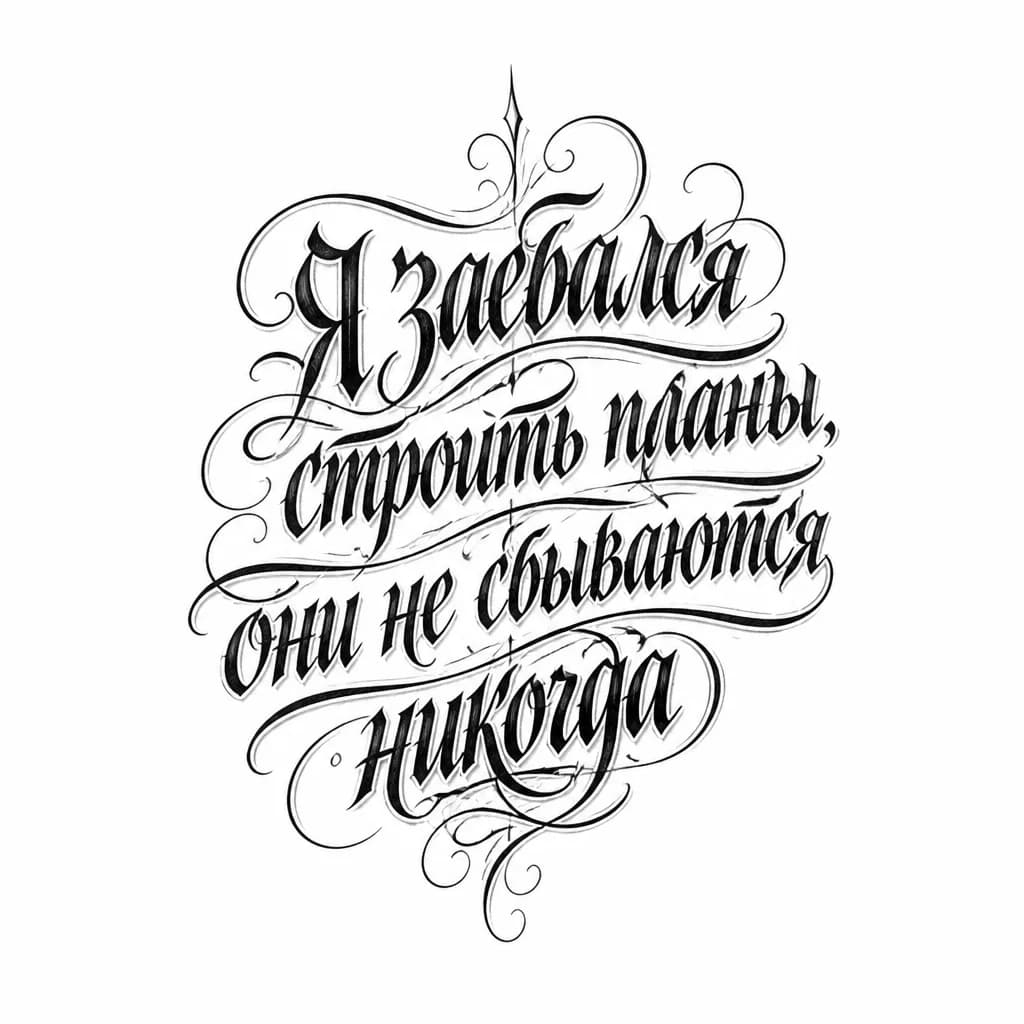 Тату эскиз: Накидай несколько вариантов, красивым шрифтом для мужчины 