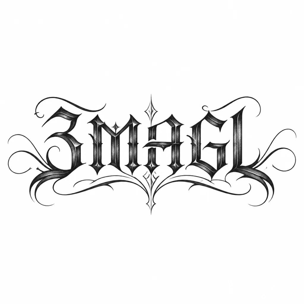 Тату эскиз: Надпись 3MAGL 