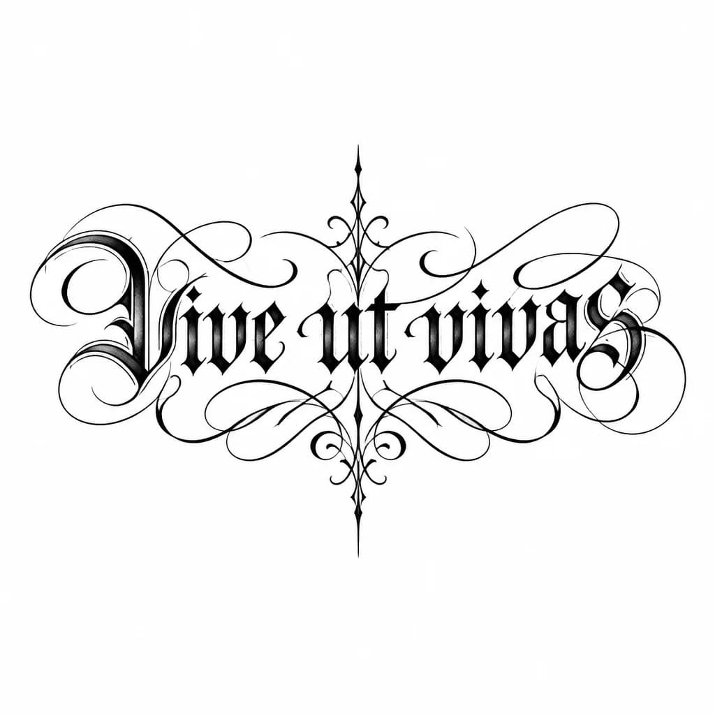 Тату эскиз: Vive ut vivas