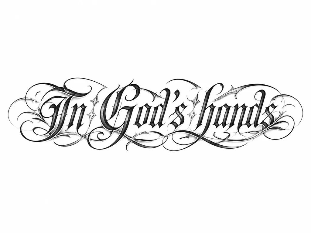 Тату эскиз:  In God's hands