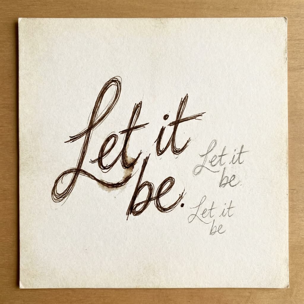Тату эскиз: «Let it be» — английская цитата со смыслом