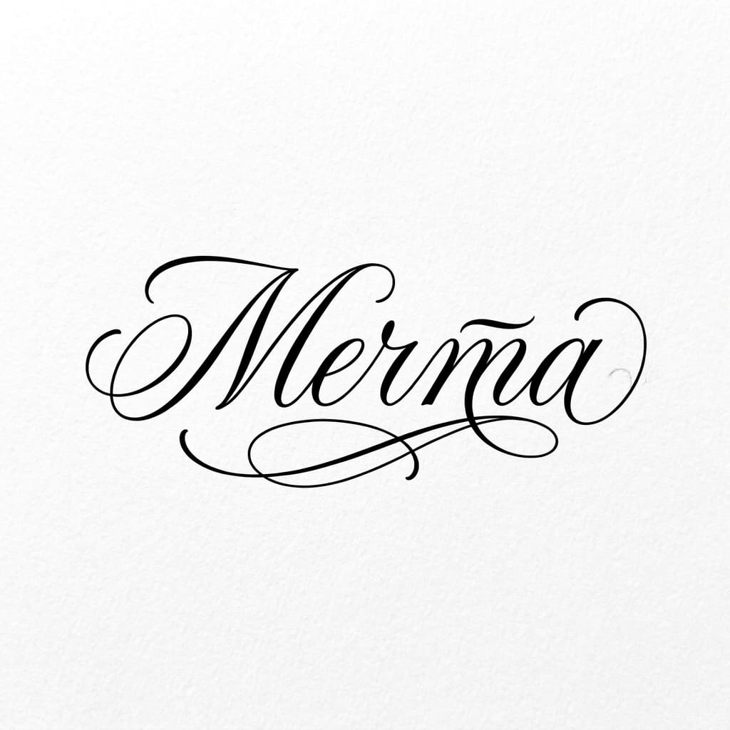 Тату эскиз: «Мечта» каллиграфия — женская надпись