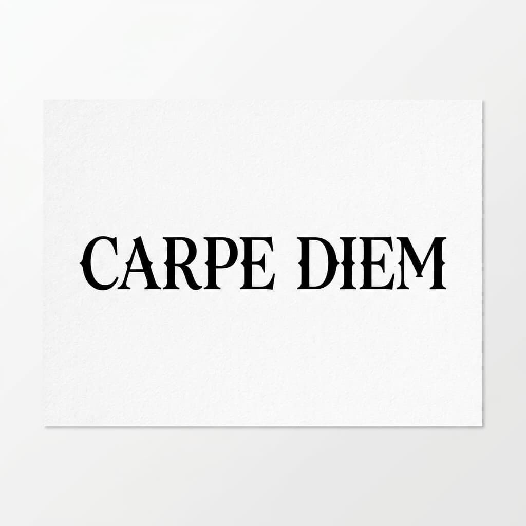 Тату эскиз: «Carpe diem» латынь — лови момент