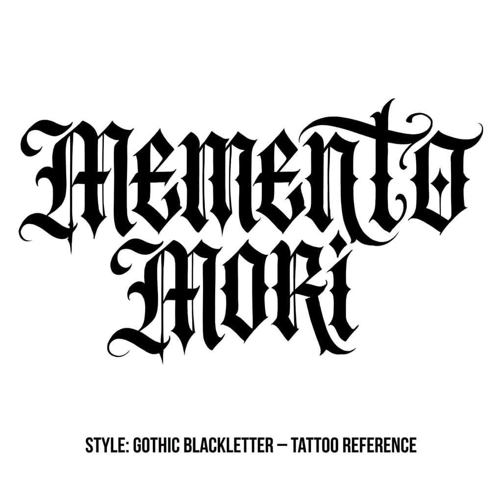 Тату эскиз: Memento mori готика — мудрость о смертности