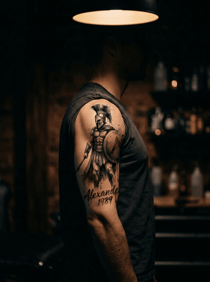 Тату эскиз: Tryon: Плечо