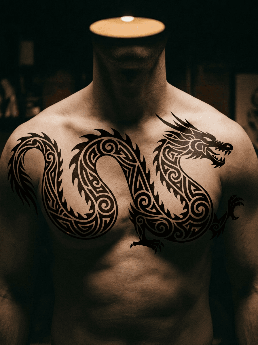 Тату эскиз: Tryon: Грудь