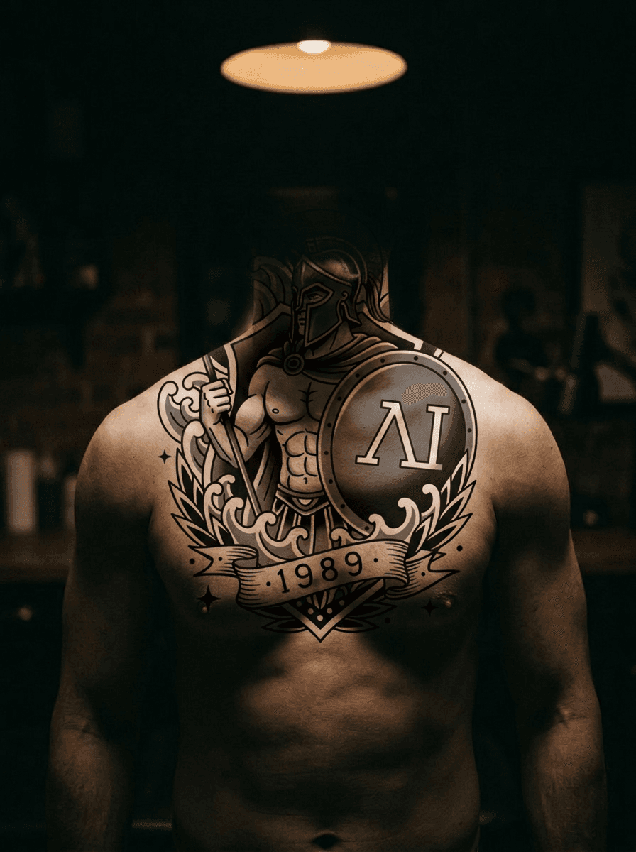 Тату эскиз: Tryon: Грудь