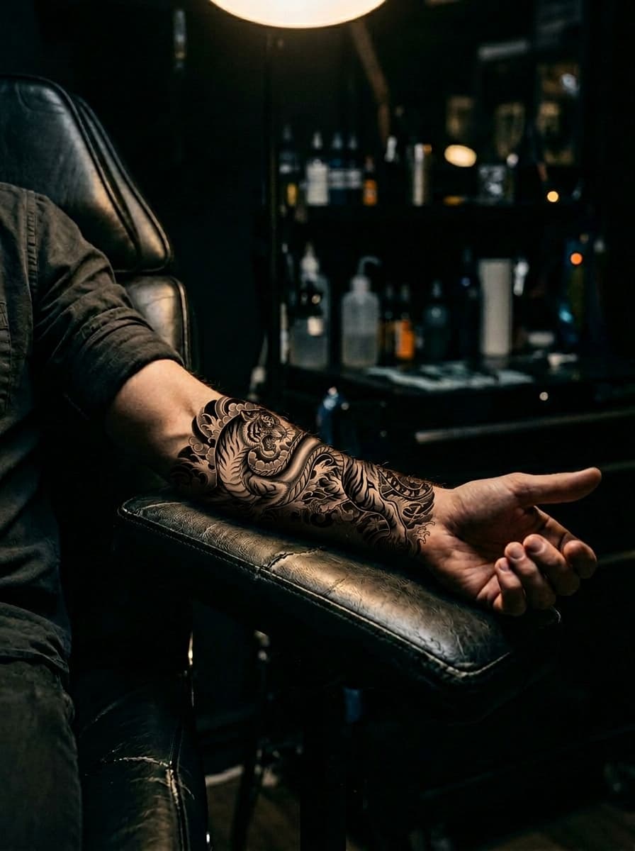 Тату эскиз: Tryon: forearm