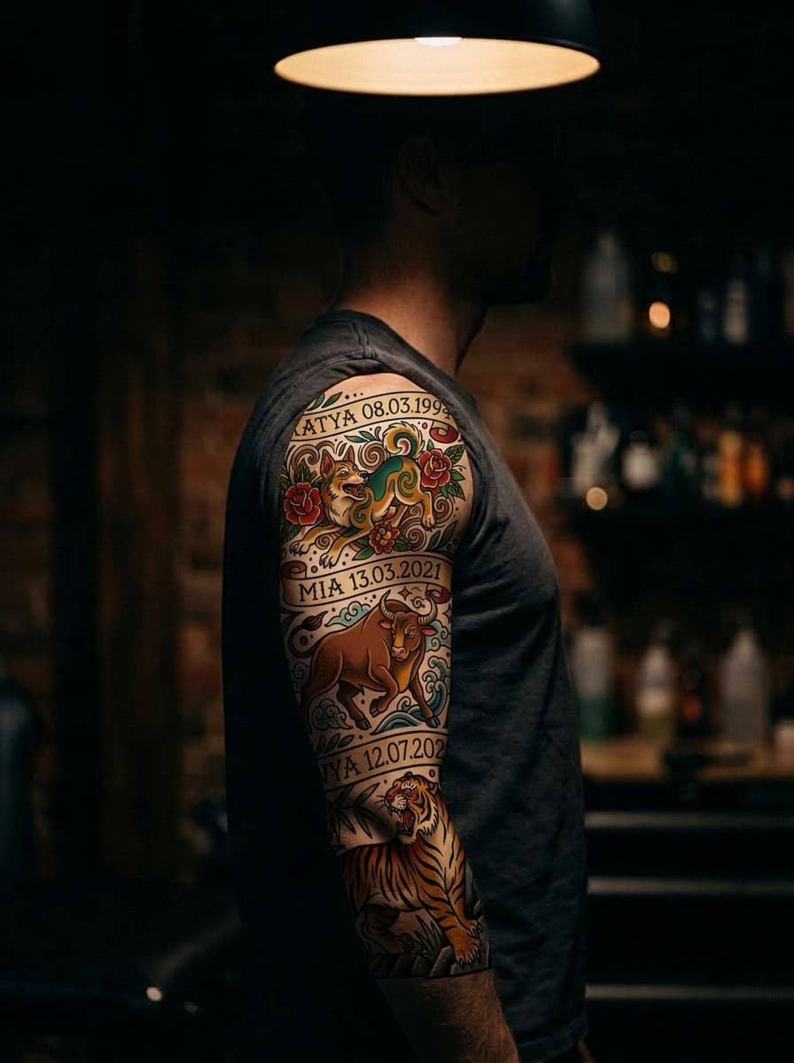 Тату эскиз: Tryon: shoulder