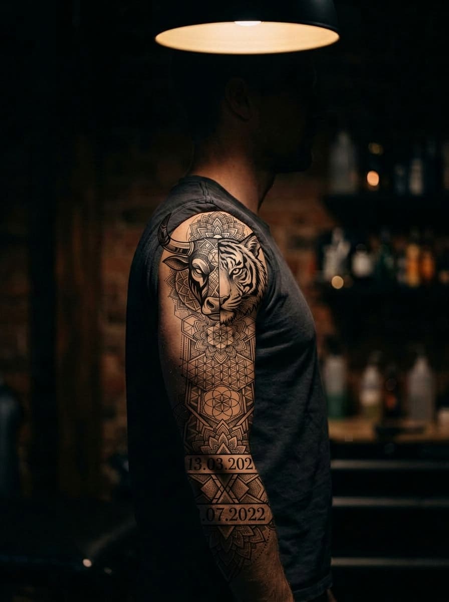 Тату эскиз: Tryon: shoulder