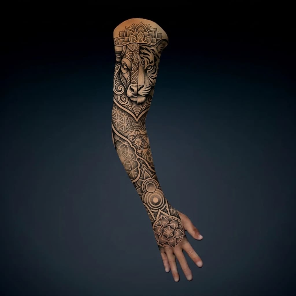 Тату эскиз: Tryon: sleeve