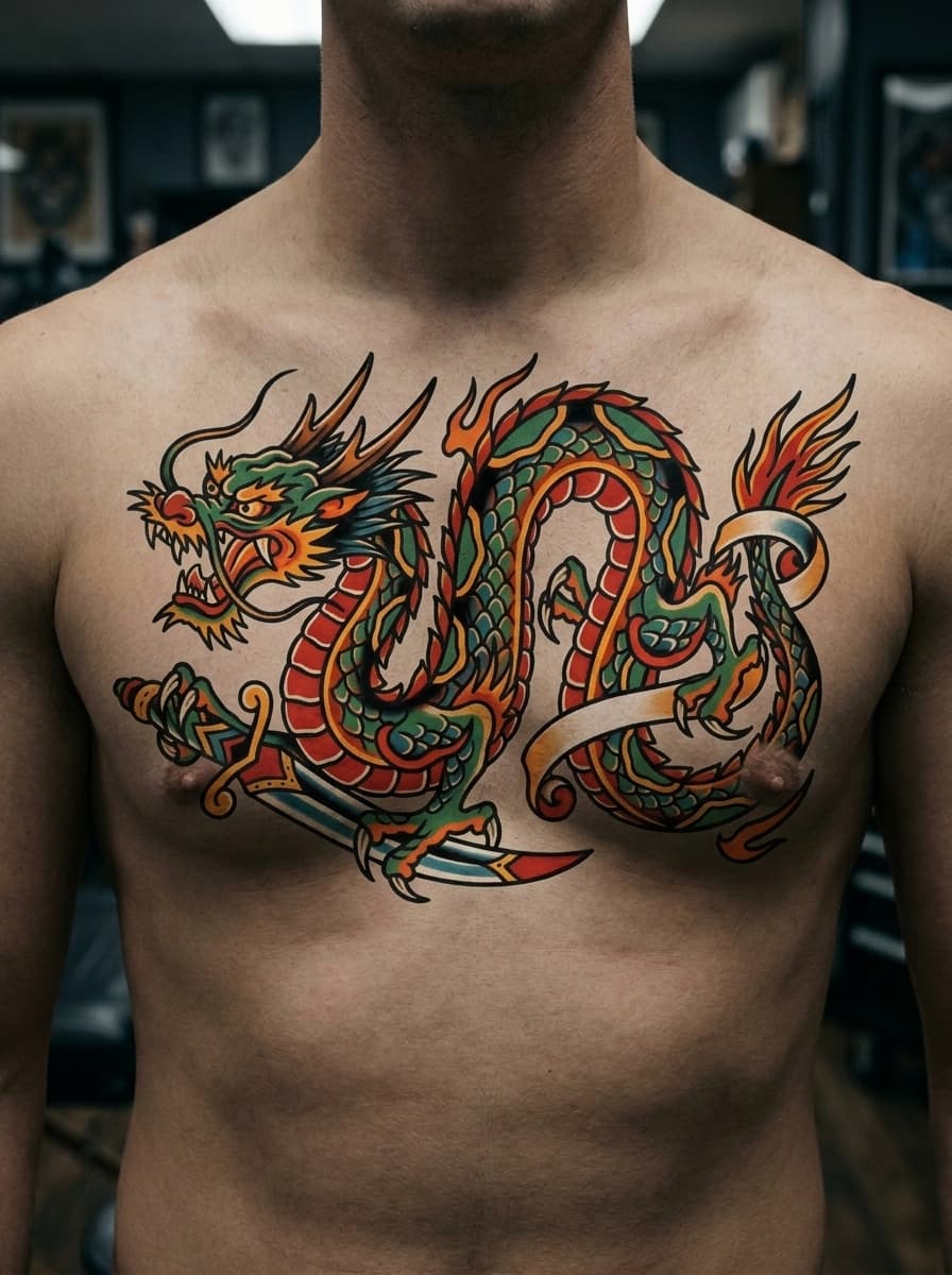 Тату эскиз: Tryon: chest