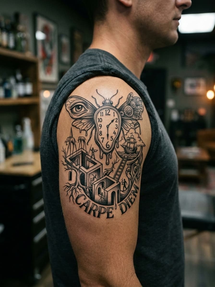 Тату эскиз: Tryon: shoulder