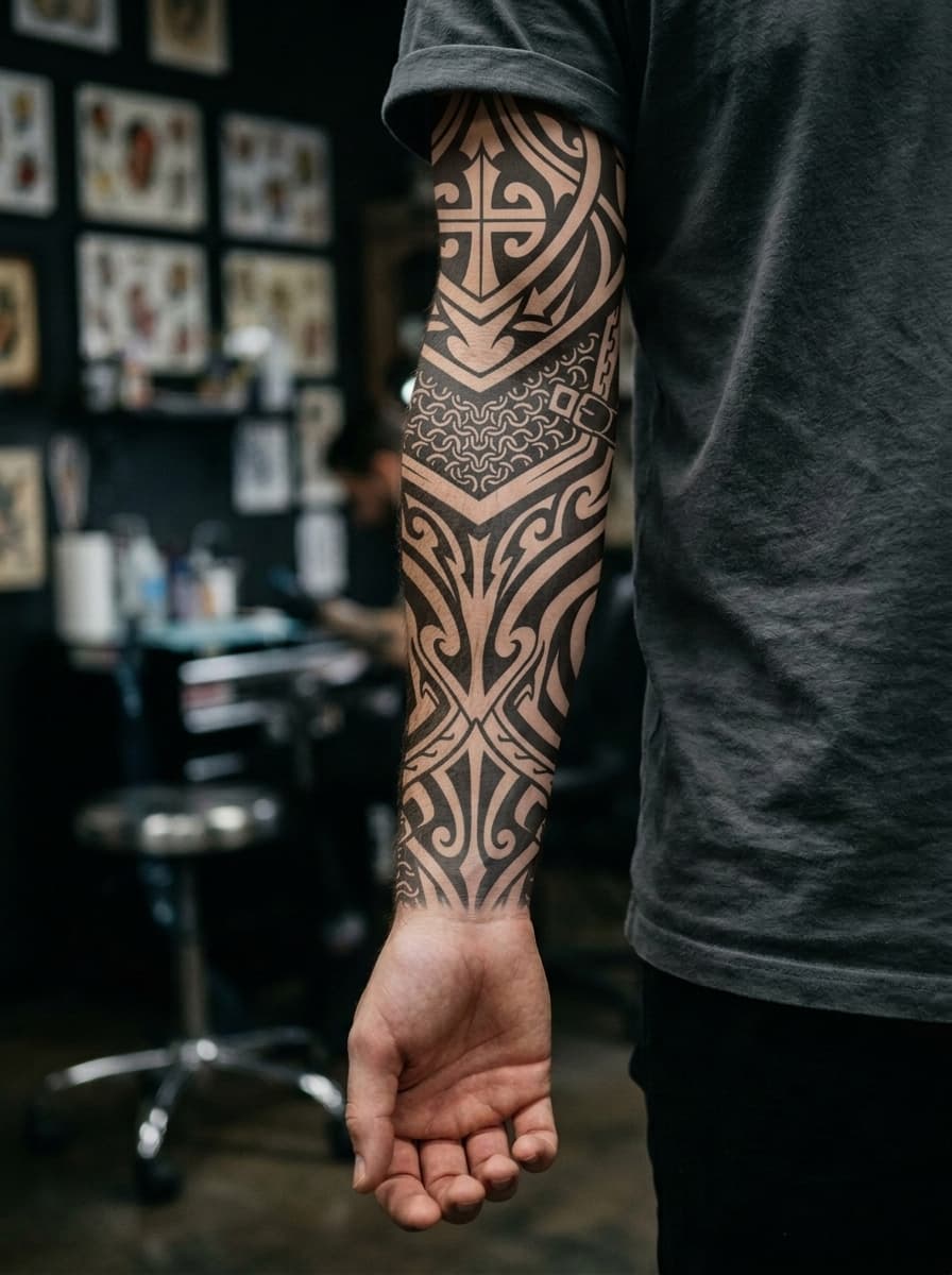 Тату эскиз: Tryon: forearm