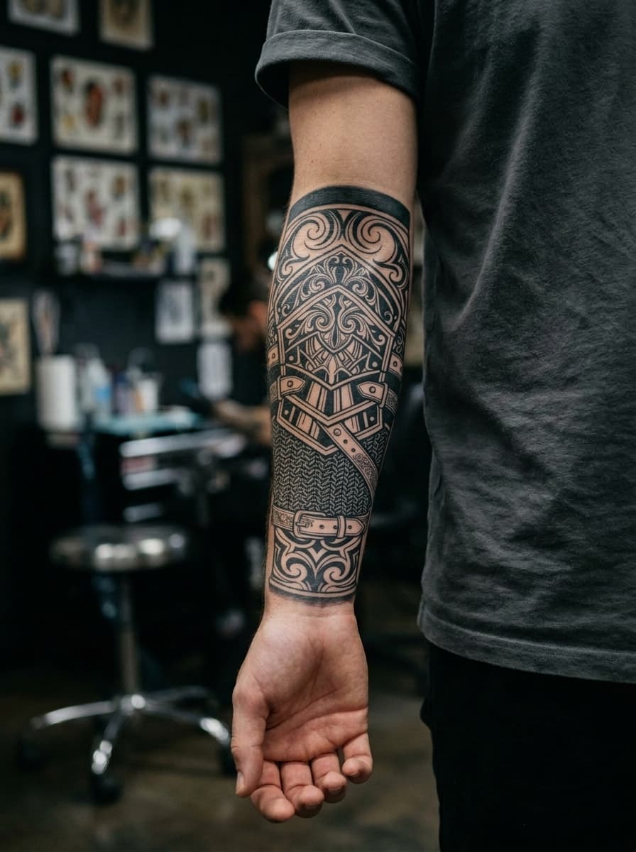 Тату эскиз: Tryon: forearm