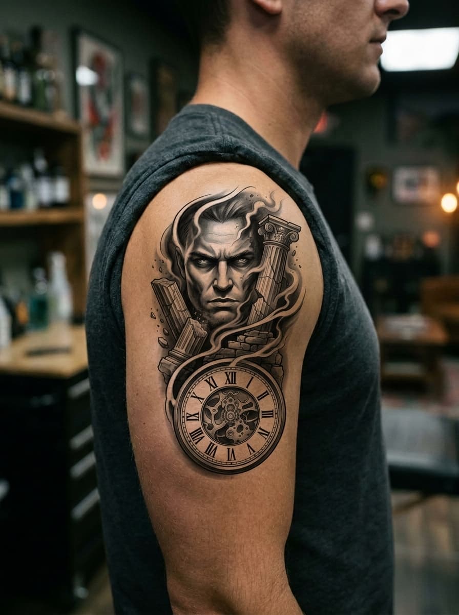 Тату эскиз: Tryon: shoulder