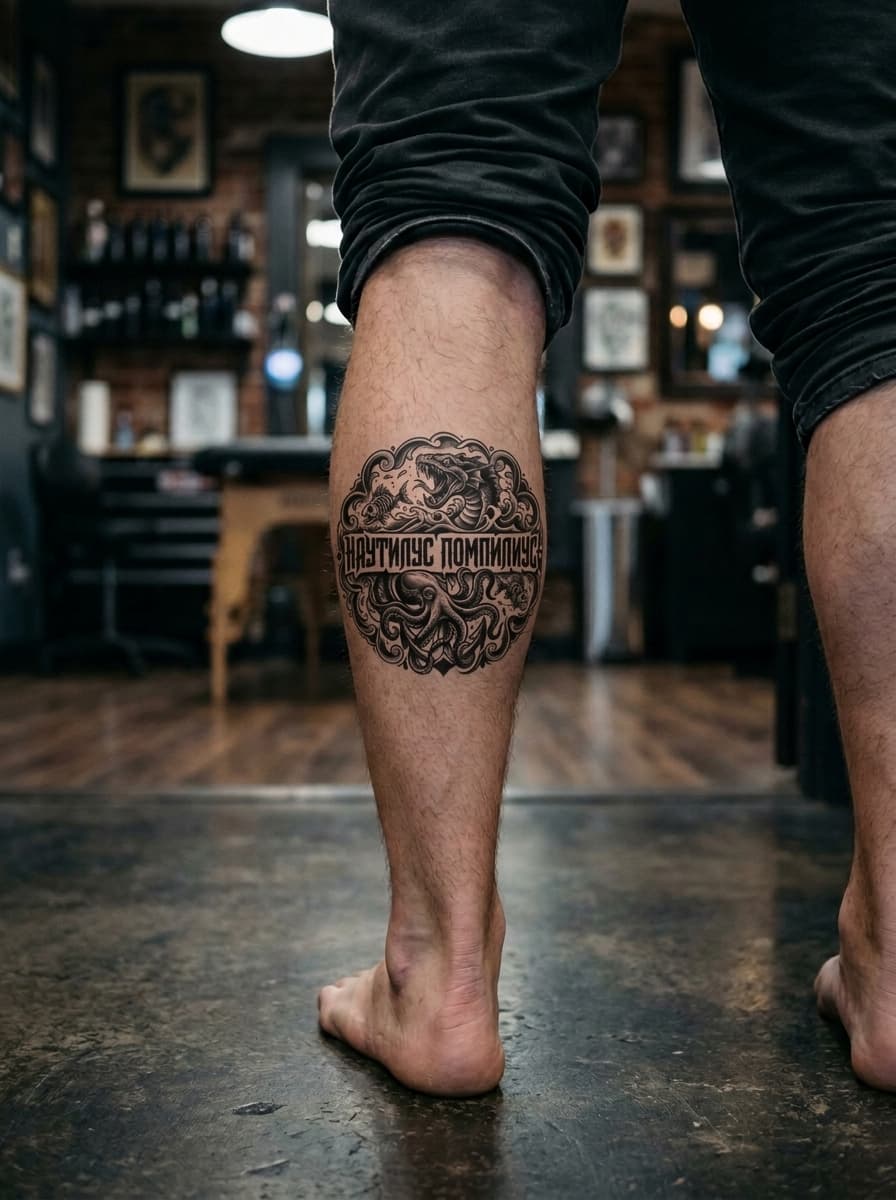 Тату эскиз: Tryon: shin