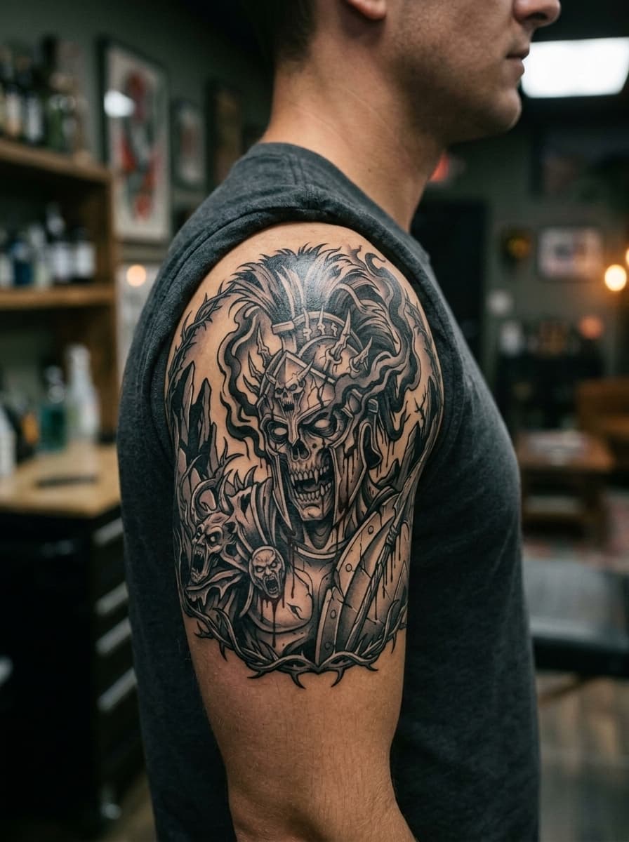 Тату эскиз: Tryon: shoulder