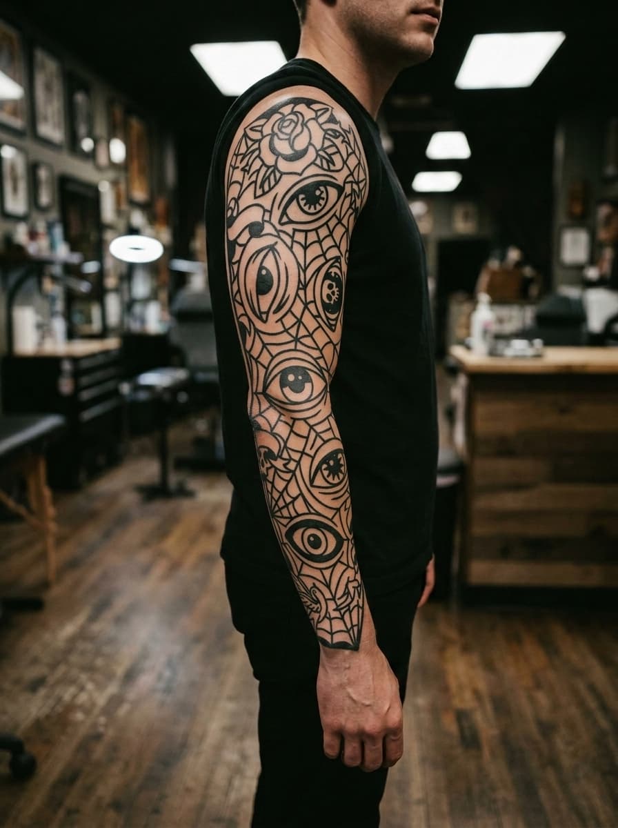 Тату эскиз: Tryon: sleeve